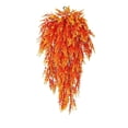 thumbnail image 2 of Artificial Fall Lavender Hanging Plants, 30 Inch, 1 Pcs Fake Fall Baskets, UV Resistant Plastic Greenery for Outdoor Home Room Front Porch Wedding Party Thanksgiving Day Indoor Decor (Orange), 2 of 7