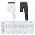 thumbnail image 6 of 1/2 Pack Boys Compression Pants One Leg 3/4 Legging for Basketball Running Capri Tights Sports Athletic Base Layer 6-14 Years, 6 of 9