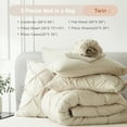 thumbnail image 6 of Davulos Twin Comforter Set, 5 Pieces Bedding Sets for All Season, Bed in a Bag with Comforter ,Flat Sheet ,Fitted Sheet ,Pillowcases & Shams,Khaki, 6 of 8