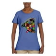 thumbnail image 3 of Dean Russo The Only Person Dog Lover Womens Graphic T-Shirt, Light Blue, 3X-Large, 3 of 6