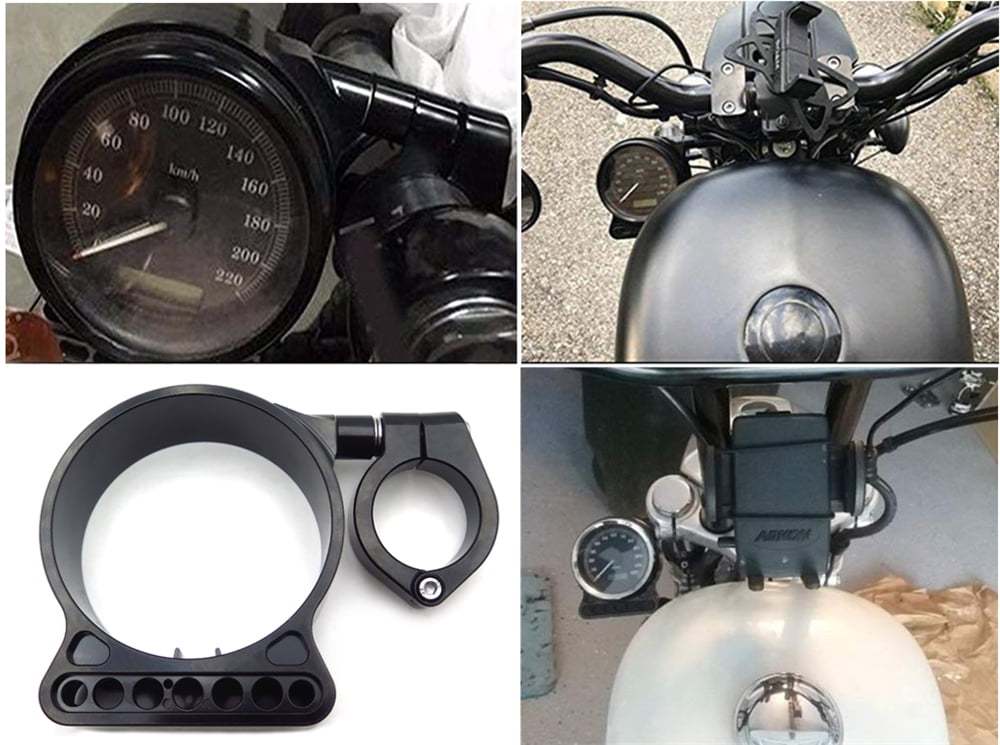 PLSUS Motorcycle Side Mount Speedometer Relocation Bracket For Harley Sportster XL 883 1200 Black