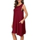 thumbnail image 5 of Vestido informal sin mangas de verano para mujer, vestidos sueltos para cubrir la playa, vestido sin mangas Xemadio WMZL-935-28, 5 of 7
