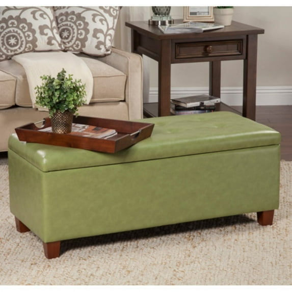 Kinfine USA Large Leatherette Storage Bench