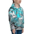 thumbnail image 3 of Lsque Geometry Dash Patten Youth Hoodie Sweatshirt Pullover with Kangaroo Pocket Boys and Girls Hoodie Warm Hoodie for Kids, 3 of 8