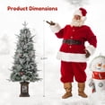thumbnail image 6 of Senfot 4.5ft Pre-Lit Artificial Small Christmas Tree, Snow Flocked Xmas Tree Includes 150 Led Lights, Christmas Home Decor 2pcs, 6 of 6