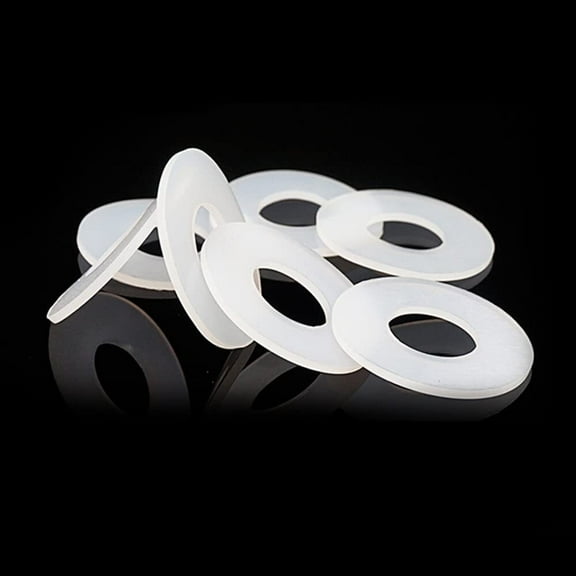 10pcs 2mm Thick Silicone Rubber Flat Gaskets Outer Dia 12mm-30mm White Food Grade Silicon O Rings Seal Washers Sealing Ring ( Size : 12x6x2mm)