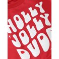 thumbnail image 6 of Toddler Baby Boy Christmas Outfit Holly Jolly Dude Crewneck Shirts Sweatshirt Pants Set Newborn Xmas Clothes, 6 of 7