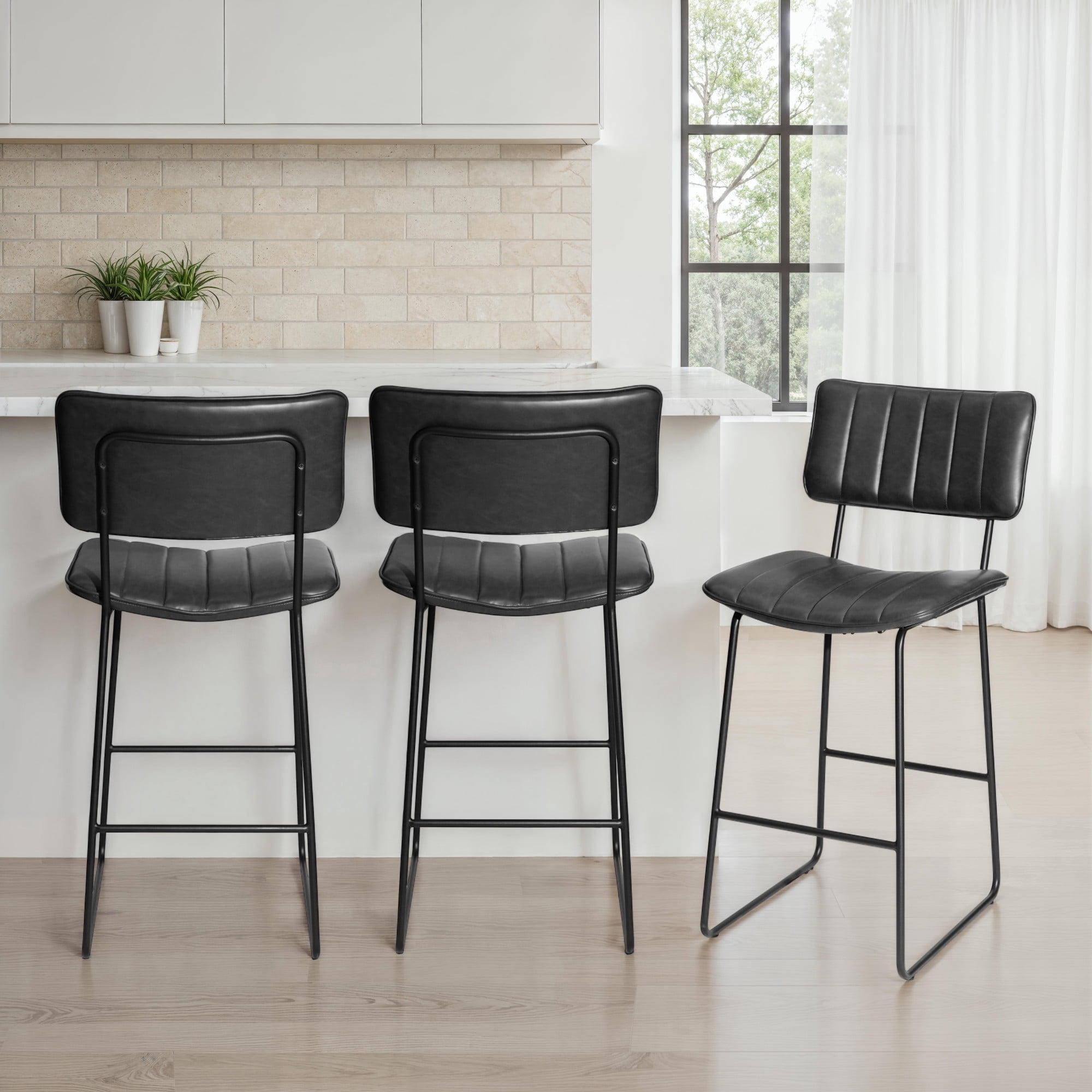 Steve Silver Tribeca Black Barstool