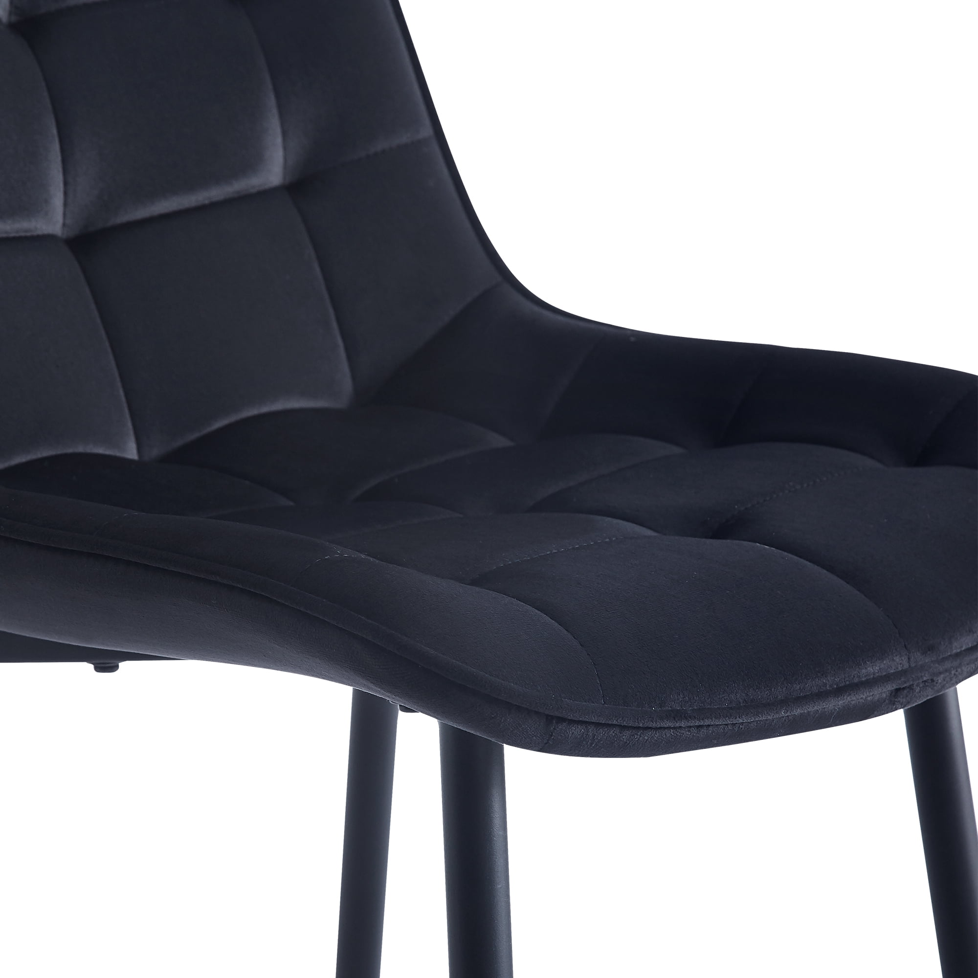 Kadyn Velvet Dining Chair 2PCS, Kitchen Chairs for Offices, Dining Room Chairs for Living Rooms, Black Kadyn Velvet Dining Chair 2PCS, Kitchen Chairs for Offices, Dining Room Chairs for Living Rooms, Black