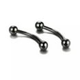 thumbnail image 3 of GRACEARA 10Pcs Steel Banana Double Ball Colorful Curved Barbell Eyebrow Piercing Jewelry, 3 of 8