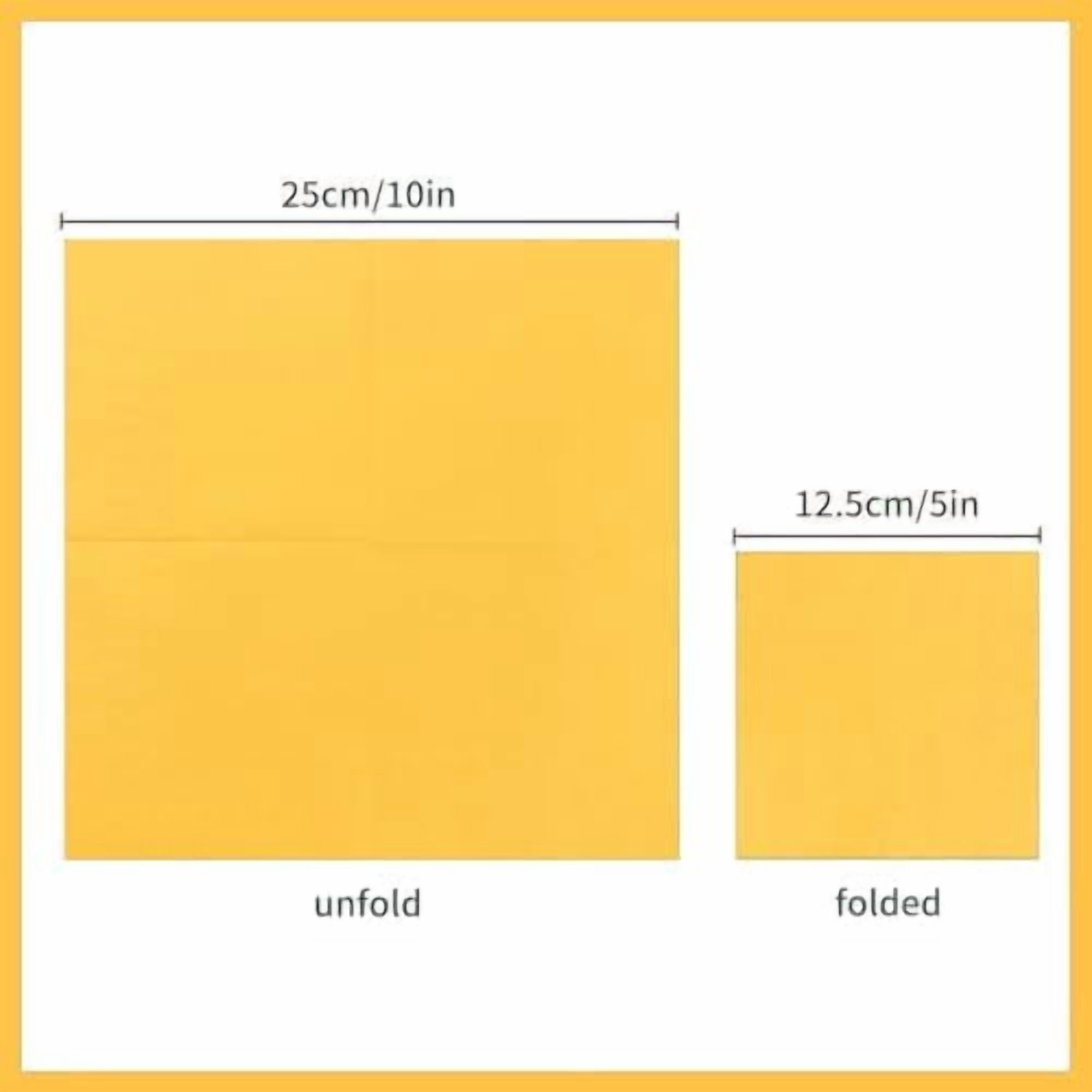 200 Pack Cocktail Napkin 2-Ply Dessert Napkins Folded 5 x 5 Inches Disposable Napkins for Dinner Wedding Birthday Party Bridal Anniversary Reception Event (200, Yellow)