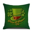 thumbnail image 1 of Advancent Funda de cojín, accesorio decorativo, cremallera oculta, suministro para el día de San Patricio, funda de almohada con patrón verde, Decoración del hogar doce SXYM50, 1 of 6