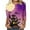 Purple, variant on Odeerbi Halloween Graphic Shirts for Women Vintage Retro Blouse Fashion Printed Loose T-shirt Three Quarter Sleeves Round Neck 2025 Casual Tops Hot Pink