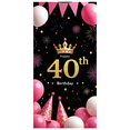 thumbnail image 2 of LUUFILx Happy 40th Birthday Decoration Backdrop Party Supplies Balloon Décor Banner for Celebration Photography Props Background Festive Events, 2 of 8