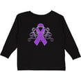 thumbnail image 3 of Inktastic Alzheimers Awareness- purple ribbon Boys or Girls Long Sleeve Toddler T-Shirt, 3 of 5