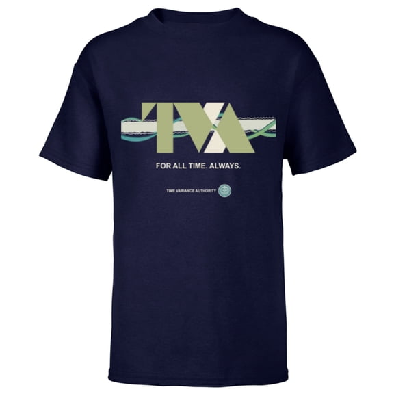 Marvel Loki Time Variance Authority TVA Timeline - Short Sleeve T-Shirt for Kids - Customized-Navy