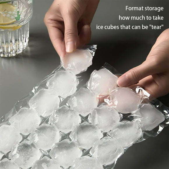 Ruiboury 10PCS/Roll Ice Cube Bag Freezer Icing Freezing Maker Household Summer 24 Grids Party Wine Beverage Plastic Making