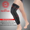 thumbnail image 4 of 1 Pair Full Leg Compression Sleeve for Men & Women, Long Knee Brace Sleeve for Basketball, Arthritis Cycling Sport, 4 of 7