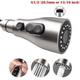 thumbnail image 2 of Kitchen Sink Pull Down Faucet Spray Head Nozzle Pull Out Hose Sprayer Replacement Part Faucet Head - Brushed Nickel, 2 of 8