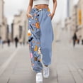 thumbnail image 1 of WILLBEST Pantalones Casuales para Mujer, Cómodos Pantalones Deportivos con Estampado de Halloween, Cintura Elástica Suave, para Uso Diario, Versátiles para Otoño E Invierno. Grande, 1 of 4