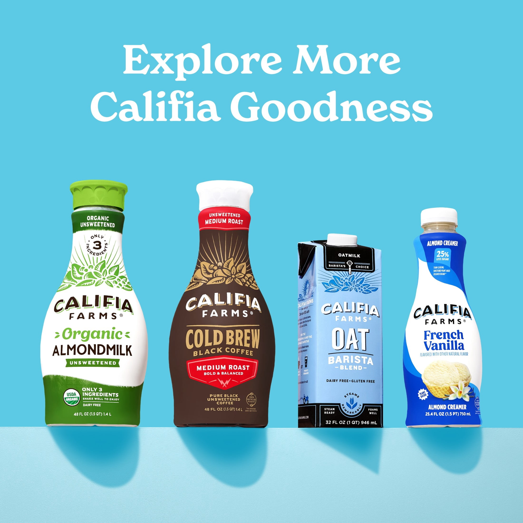 Califia Farms Organic Vanilla Almond Milk Coffee Creamer 25.4 Fluid Ounces