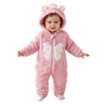thumbnail image 6 of Gubotare Snow Suit for Toddler Girls Newborn Baby Fleece Jumpsuit Girls Boys Winter Hooded Coverall Romper Cute Baby Snowsuit Clothes 2T 3T (Red,2-3 Years), 6 of 9