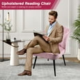 thumbnail image 5 of Fionafurn Accent Chairs with Ottoman,Vanity Guest Chair with Metal Legs,Lumbar Pillow,Purple pink, 5 of 9