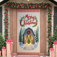 thumbnail image 6 of Decorative Christmas Banner Festive Theme Holiday Decoration Winter Scene Merry Christmas for Holiday Celebration Indoor Decoration Winter Party, 6 of 9