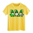 thumbnail image 1 of PMVFHDE Hauts d'Été pour Filles T-Shirts pour Fille Hauts Mignons Hauts Courts pour Fille Hauts de Sortie pour Fille T-Shirt à Manches Courtes pour Filles T-Shirt d'Été à Col Rond Coupe Décontractée T-Shirts Basiques Jaune, 6-7 Ans, 1 of 4
