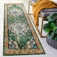 thumbnail image 4 of SAFAVIEH Runner Rug 2'2"x12' - Monaco Collection - Traditional Design, Forest Green & Light Blue, Ideal for Living Room, Bedroom, Dining Space, Entryway, Hallway, Kitchen (MNC243F), 4 of 9
