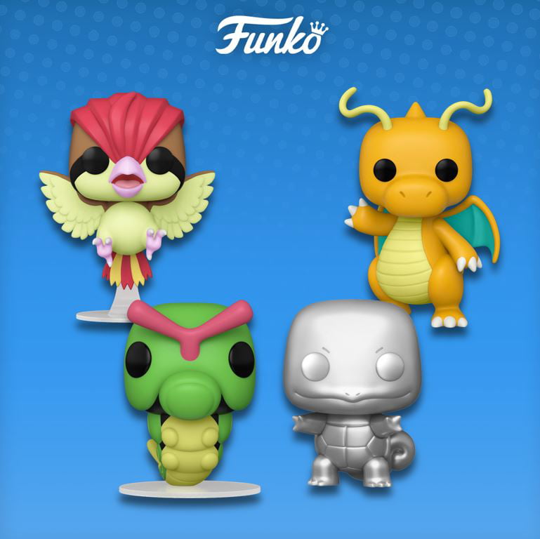 opvoeder delicaat Dapper Funko Pop! Games: Pokemon – Set of 4 Vinyl Figures (Pidgeotto / Dragonite /  Caterpie / Squirtle) - Walmart.com
