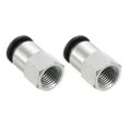 thumbnail image 1 of Unique Bargains 2 Pcs 3/8 Inch OD Tube to 1/4 Inch NPT Female Thread Push to Connect Fittings, 1 of 7