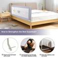 thumbnail image 5 of WAASOSCON Bed Rail for Toddlers 1-Piece, 78.7 Inch Baby Bed Rails with Height Adjustment Guardrail for King Size Bed, 5 of 9
