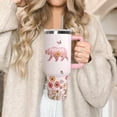 thumbnail image 4 of Mama Bear Vacuum Insulated Water Bottle Travel Coffee Mug Cup Tumbler with Handle Lid and Straw, Mothers Day Gifts from Daughter, Birthday Gifts for Mom Mama, 4 of 6