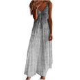 thumbnail image 2 of ICHUANYI Clearance Women's Summer Fashion Printed V-Neck Sleeveless Suspenders Pullover Dress(Dark Gray, XXL) ICHUANYI WER2023081115105, 2 of 5