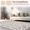 thumbnail image 2 of ODIKA 4'x6' Machine Washable Non-Slip Area Rug, Stylish Profile Contemporary Cutout High Traffic Rug, Gray, 136741, 2 of 7