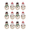thumbnail image 3 of Ornement Rond En Bois Avec Cloche (Assortiment) - Lot De 12, 3 of 4