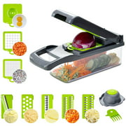INSE Vegetable Chopper 7 in 1 Food Veggie Slicer Dicer for Onion Potato Cucumber with Container