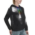 thumbnail image 6 of Salouo Mystical Masked Figure Monochrome Pattern Hoodie Sweatshirts for Women, Autumn Pullover Hoodie Workout Sweat Women's Long Sleeve Preppy Sweatshirts-Small, 6 of 7