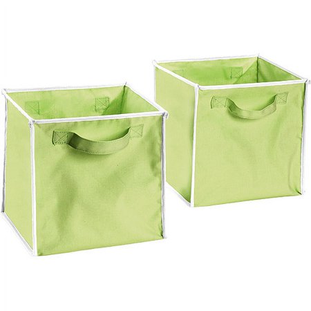 Seed Sprout - Set of 2 Canvas Pop-Up Storage Tote, Green