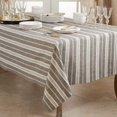 thumbnail image 3 of Fennco Styles Neutral Classic Multi Striped 100% Cotton Tablecloth 65x160 Inch, Grey, 3 of 3