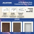 thumbnail image 2 of JELOSTONE Medium Duty Commercial Door Closer D700 Automatic Door Closer, Surface-Mounted Auto Door Closer,Cast Aluminum,Size 3,Automatic Door Closer for Home & Light Commercial Property, 2 of 6