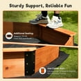 thumbnail image 5 of FUNTOK Large Outdoor Wood Sandbox 85'' × 85'' × 9'' Octagon Wooden Sand Box for Kids with Cover, Ideal for Children Aged 2-6 for Lawn Garden Backyard Beach, 5 of 7