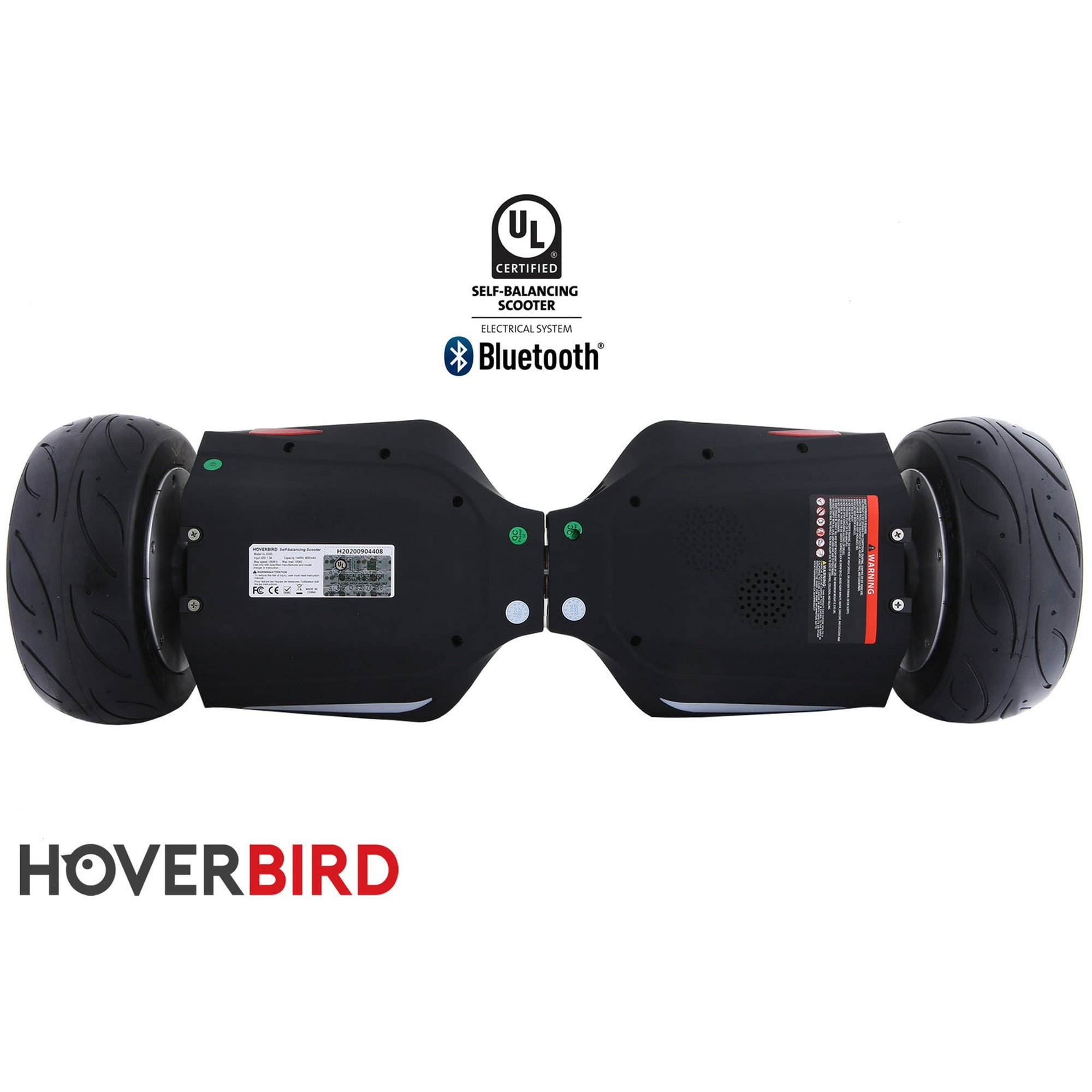 HOVERBIRD ES05 Heavy Duty 600W Hoverboard with 8 Tires UL 2272 Certified with Bluetooth LED Lights APP Auto Balance Carbon Fiber Skin Walmart