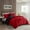 71#Red+Black,Polyester, variant on Full/Queen Plush To Sherpa Down Alternative Comforter Set,Multicolor Polyester Household Supplies Décor Bedding Bedding Sets