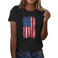thumbnail image 5 of Goodtrade8 Summer Shirts for Women July 4th American Flag Pullover Short Sleeve Red White and Blue Independence Day Casual , Graphic Fashion Juniors Tops Red White and Blue, 5 of 7