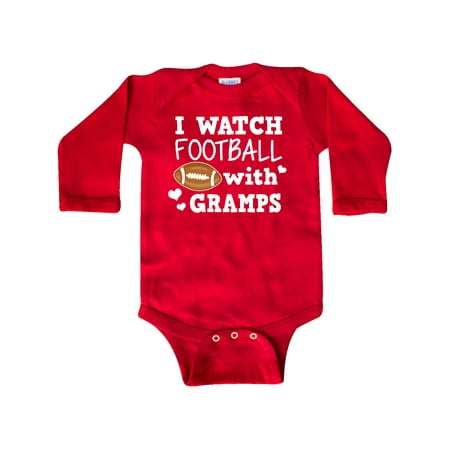 

Inktastic I Watch Football with My Gramps Gift Baby Boy Long Sleeve Bodysuit