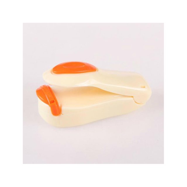 1 Pc Portable Household Mini Sealing Machine Heat Food Saver for Plastic Bags Package Gadgets Tools Heat Press, Orange