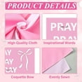 thumbnail image 3 of Gojian Pink Tapestry Coquette Pink Aesthetic Bedroom Hanging Wall Art Preppy Tapestry Decor Kit Cute Room Decoration for Women Girls Room Dorm Apartment, 3 of 6