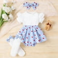 thumbnail image 2 of JUMEYU Baby Girls Clothes Dresses for Baby Girls Birthday Party Newborn Princess Romper Flower Embroidery Short Sleeve Sundress with Headband 0 3 6 9 12 18 24 Months (Blue,9-12 Months), 2 of 6